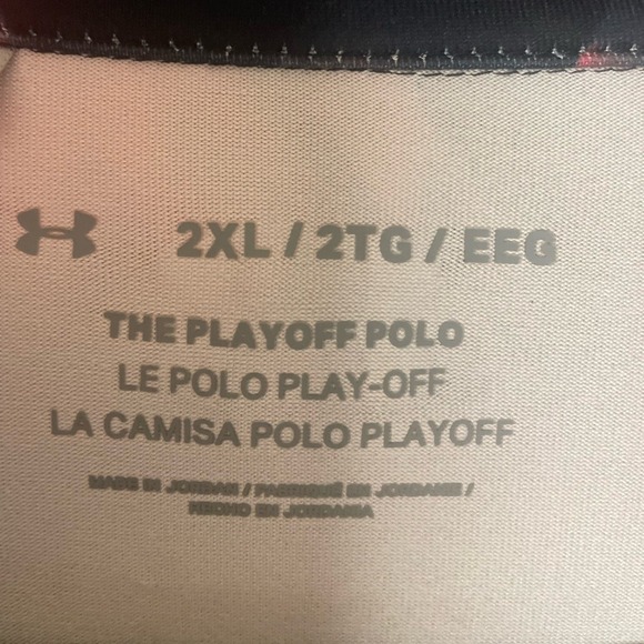 Under Armour Floral Playoff Hawaiian Polo Shirt Mens 2XL - Picture 2 of 9